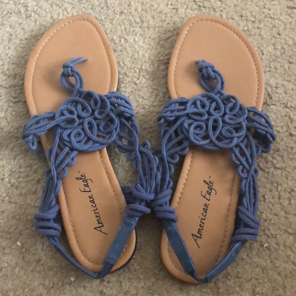 American Eagle blue/gray sandals
